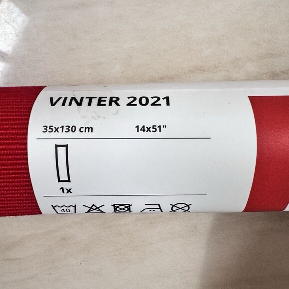 4pc IKEA Table Runner Deep Red 14”x51” Christmas - Picture 5 of 7